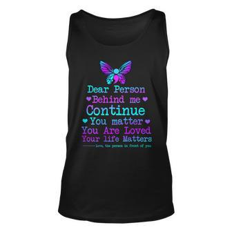 Person Behind Me Suicide Prevention & Depression Awareness Tank Top - Monsterry