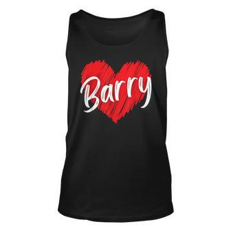 Personalized Name Barry I Love Barry Tank Top - Monsterry UK