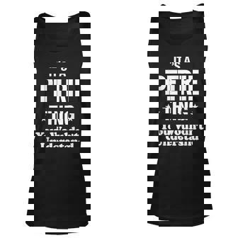 Petrie Thing Last Name Last Name Tank Top | Mazezy