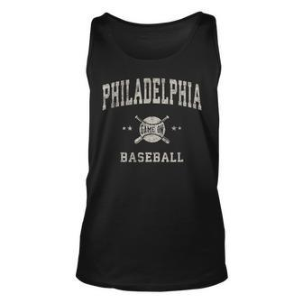 Philadelphia Philly Vintage Baseball Throwback Retro Tank Top | Mazezy
