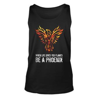 Phoenix Flames Empowerment Inspirational Uplifting Quote Gift For Women Unisex Tank Top - Thegiftio UK