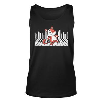 Piano Cat Musician Musical Instrument Pianist Music 4 Unisex Tank Top - Monsterry AU