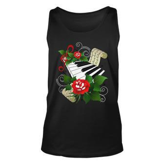 Piano Keyboard Piano Funny Gifts Unisex Tank Top | Mazezy