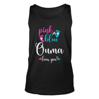 Pink Or Blue Ouma Loves You Gender Reveal Baby Announcement Tank Top