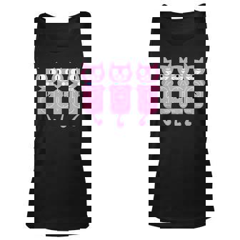 Pink Wall Clock Cats Retro Kitten Vintage Halloween Halloween Tank Top | Mazezy