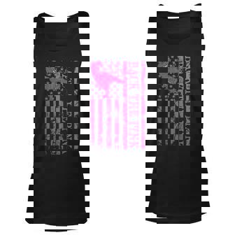 Back The Pink Warrior Flag American Breast Cancer Awareness Breast Cancer Awareness Tank Top | Mazezy