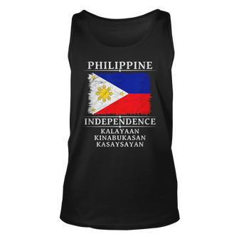 Pinoy Filipino Philippine Independence Day Flag Slogan Unisex Tank Top | Mazezy