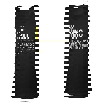 Pinto Name Gift Im Pinto Im Never Wrong Unisex Tank Top | Seseable UK