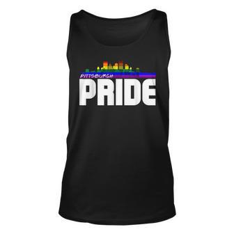 Pittsburgh Skyline Lgbt Pride Unisex Tank Top | Mazezy