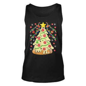 Pizza-Tree Ugly Christmas Sweater Tank Top | Mazezy