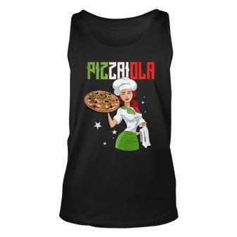 Pizzaiolo Pizzaiola With Italian Pizza Unisex Tank Top | Mazezy
