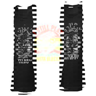 I Still Play With Blocks Retro Vintage Car Mechanic Mechanic Tank Top | Mazezy