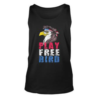 Play Free Bird Eagle American Flag 4Th Of July Unisex Tank Top | Mazezy