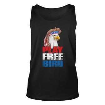 Play Free Bird Eagle Mullet American Flag 4Th Of July Unisex Tank Top - Thegiftio UK