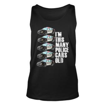 Police Car For Boys 5Th Birthday 5 Year Old Party Supply Unisex Tank Top | Mazezy