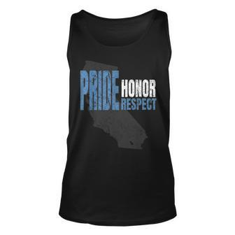Police Officer State Of California Pride Honor Respect Unisex Tank Top | Mazezy