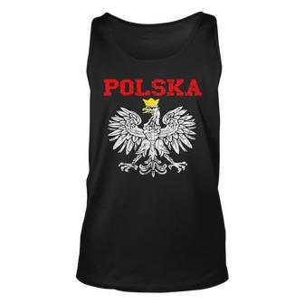 Polska Polish Eagle Poland Flag Polish Pride Polska Poland Unisex Tank Top - Seseable