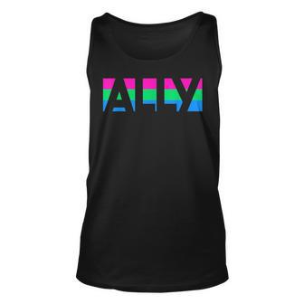Poly Flag Ally Lgbt Pride Flag Polysexual Gay Lesbian Love Unisex Tank Top | Mazezy