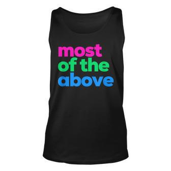 Polysexual Pride Most Of The Above Lgbtq Poly Flag Lgbtqia Unisex Tank Top | Mazezy