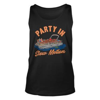 Pontoon Boating Party In Slow Motion Boating Tank Top | Mazezy