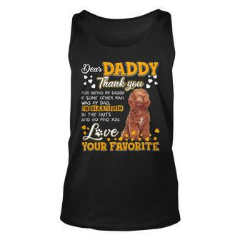 Poodles Dear Daddy Thank You For Being My Daddy Poodle Dog Unisex Tank Top - Monsterry UK