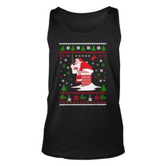 Pooping Santa Claus Ugly Christmas Sweater Tank Top | Mazezy