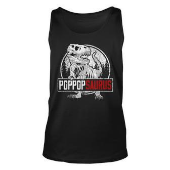 Poppopsaurus T Rex Dinosaur Poppop Saurus Gift Unisex Tank Top - Thegiftio UK