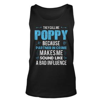 Poppy Grandpa Fathers Day Grandpa Funny Gifts Unisex Tank Top | Mazezy