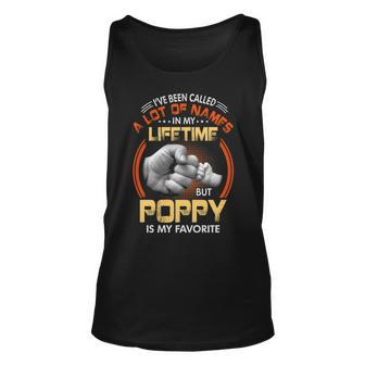 Poppy Grandpa Gift A Lot Of Name But Poppy Is My Favorite Unisex Tank Top - Seseable