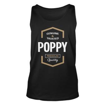 Poppy Grandpa Gift Genuine Trusted Poppy Quality Unisex Tank Top - Seseable