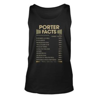 Porter Name Gift Porter Facts Unisex Tank Top - Seseable