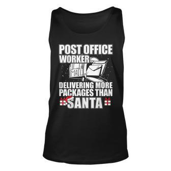 Post Office Worker More Packages Than Santa Xmas Unisex Tank Top - Thegiftio UK