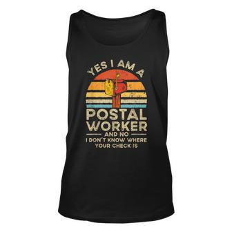 Postal Worker Mail Delivery Postman Unisex Tank Top - Monsterry CA