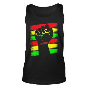 Power Fist Junenth Cool Black History African American Unisex Tank Top - Seseable