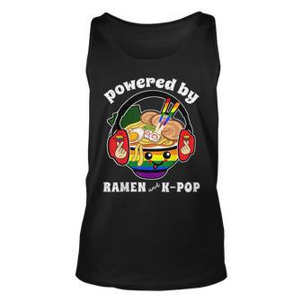 Powered By Ramen And Kpop Lgbt Gay Pride Ally Trans Lgbtq Unisex Tank Top | Mazezy