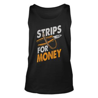 Powerline Electrical Dad Electricians Gift Strips For Money Unisex Tank Top - Seseable