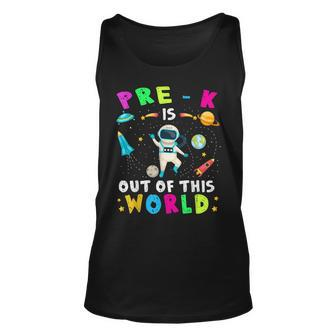 Pre K Is Out Of This World Astronaut Back To School Kids Unisex Tank Top | Mazezy