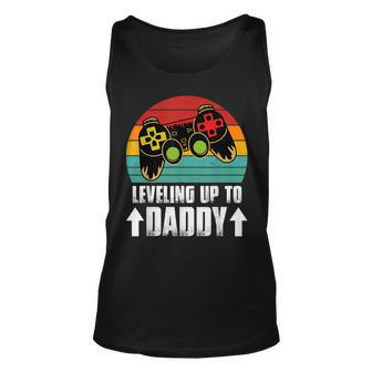 Pregnancy Announcement For Gamer Dad Leveling Up To Dad Unisex Tank Top - Seseable