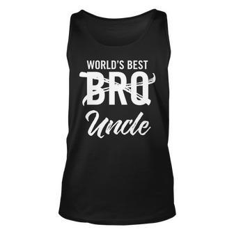 Pregnancy Announcement Uncle - Worlds Best Bro Uncle Unisex Tank Top | Mazezy