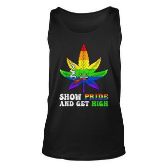 Pride And High Lgbt Weed Cannabis Lover Marijuana Gay Month Tank Top | Mazezy UK