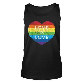 Pride Love Is Love T Unisex Tank Top | Mazezy