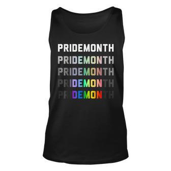 Pride Month Demon Lgbt Gay Pride Month Transgender Lesbian  Unisex Tank Top