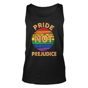 Pride Not Prejudice Lgbt Gay Pride Retro Vintage Unisex Tank Top | Mazezy