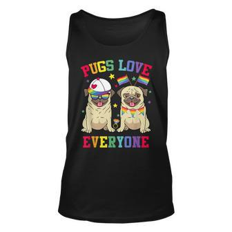 Pride Parade Pugs Love Everyone Lgbt Pugs Gay Pride Lgbt  Unisex Tank Top