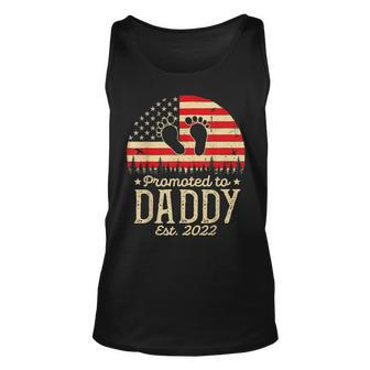 Promoted To Daddy 2022 First Time Fathers Day New Dad Tank Top | Mazezy