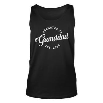 Promoted To Granddad Est 2020 Dad Uncle Brother Graphic Tank Top | Mazezy