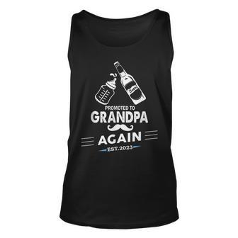 Promoted To Grandpa Again 2023 Baby Pregnancy Announcements Tank Top | Mazezy CA