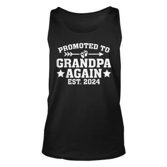 Promoted To Grandpa Again 2024 Soon To Be Grandfather Again Tank Top | Mazezy
