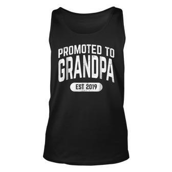 Promoted To Grandpa Est 2019 New Grandfather Tank Top | Mazezy CA