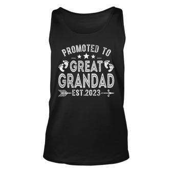 Promoted To Great Grandad Est2023 Vintage New Dad For Dad Tank Top | Mazezy AU